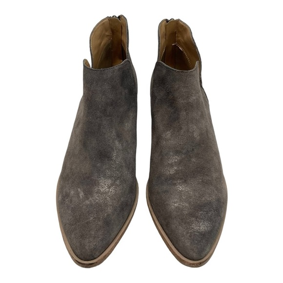 Vaneli Frappe Gray Metallic Suede Point Toe Casual Ankle Boots Women’s 8.5 - Picture 4 of 13
